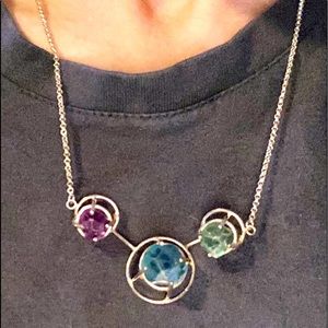 3 Crystal Stone Necklace